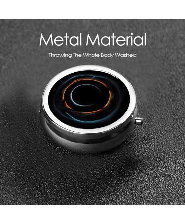 Mysterious Cosmic Black Holes Round Pill Box - 3 Compartment Travel Organizer for Easy Medication Management - Buy Online on GoSupps.com