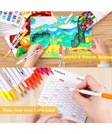 Caliart Markers for Adult Coloring  72 Dual Tip Brush Pen Art Markers  Water Based Numbered (Fine & Brush Tip)  Lettering Drawing Sketching Journaling Art Markers for Office School Teacher Supplies - Buy Online on GoSupps.com