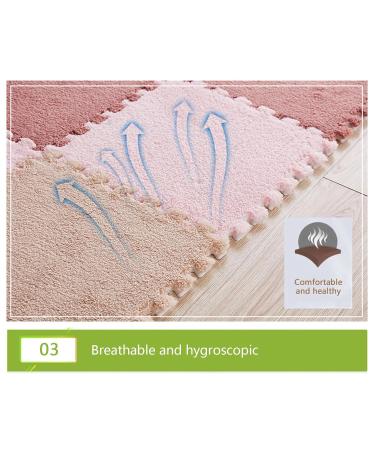 Buy Plush Puzzle Foam Floor Mats - Washable Soft Rugs for Playroom & Exercise - Purple & Light Blue - Buy Online on GoSupps.com