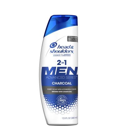 Head and Shoulders Men Advanced Series 2in1 Charcoal Shampoo to Deep Clean & Detox Scalp  12.8 fl oz