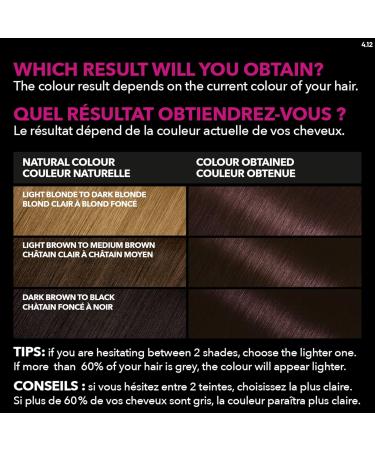 Garnier Olia Permanent Hair Dye Ammonia-Free Hair Color 4.12 Iridescent Dark Brown Long-Lasting Hair Shine With 60% Oils 1 Application BROWN SHADES 4.12 Iridescent Dark Brown - Buy Online on GoSupps.com