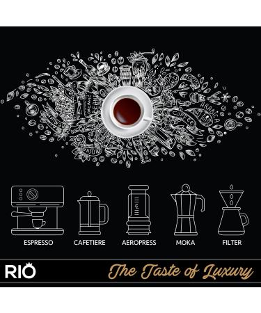 Rio Fair Trade 100% Rainforest Alliance Fairtrade Arabica Coffee Beans (1kg) (40) - Buy Online on GoSupps.com