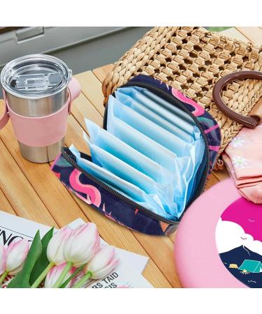 Pink Flamingo Jungle Leaf Women's Binding-Up Bag - Large Menstrual Cup Pocket & Period Inserts | Stylish & Functional Storage for Girls and Women - Buy Online on GoSupps.com
