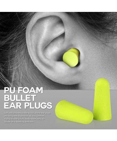 Genius Plugz Noise Cancelling Disposable Soft Foam Uncorded Ear Plugs Hearing Protection - 32dB NRR Rated Hi-Visibility Colors 100 Pairs Individually Packed in Box (Hi-Viz Green) Green 100 Uncorded Pairs - Buy Online on GoSupps.com