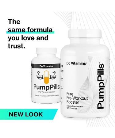 Buy PumpPills Nitric Oxide Supplements - L Citrulline & L Arginine - Stimulant Free Pre Workout - Vegan Paleo Keto - 120 Capsules for Optimal Performance - Buy Online on GoSupps.com