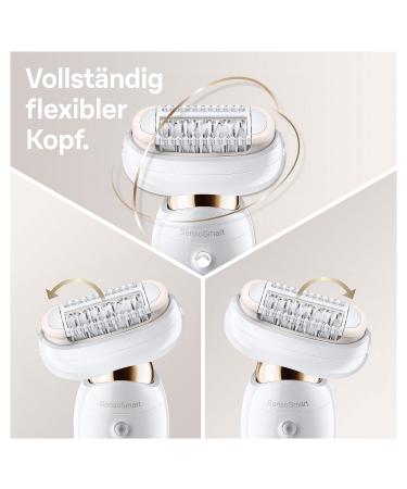 Buy Braun Silk- pil 9 Flex Epilator for Women - 5 Attachments Flexible Head White/Gold | International Shipping Available - Buy Online on GoSupps.com