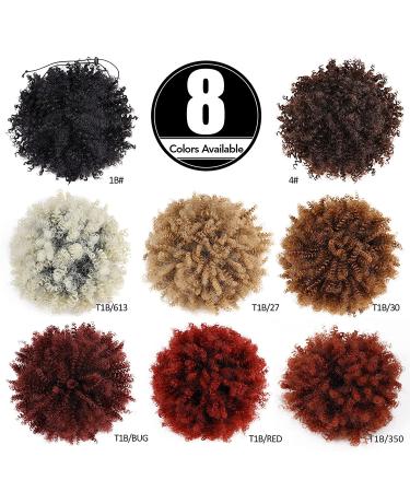2Pcs Afro Puff Drawstring Ponytail | Kinky Curly Synthetic Hairpiece - Ombre Color for Black Women - Buy Online on GoSupps.com