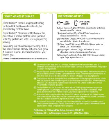 PhD Nutrition Smart Protein Clear Mojito Flavour - 20g Protein (20 Servings) - Buy Online on GoSupps.com