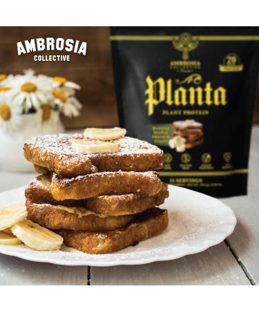 Ambrosia Planta - Premium Plant-Based Protein | Vegan & Keto Friendly | Gourmet Flavors with No Bloating or Stomach Upset | No Added Sugar | 14 Servings | (Banana Maple) - Buy Online on GoSupps.com