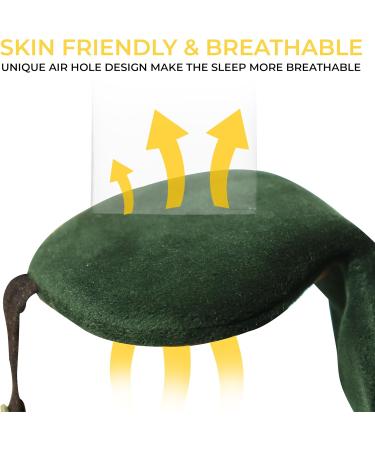 Buy Adjustable Bottle Green Eye Mask for Sleeping | Super Soft & Smooth Comfort for Night Shift Executives - Buy Online on GoSupps.com