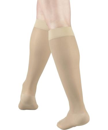 Truform Sheer Compression Stockings for Women 20-30 mmHg Knee High 30 Denier Black - Small (1 Pair) | International Shipping Available - Buy Online on GoSupps.com