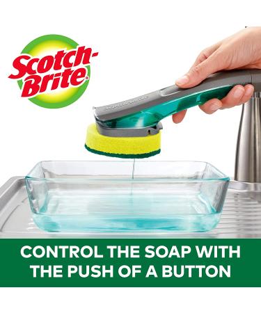 Scotch-Brite Heavy Duty Soap Control Dishwand | Keep Hands Clean, Control Soap with Button | Long Lasting & Reusable - Buy Online on GoSupps.com