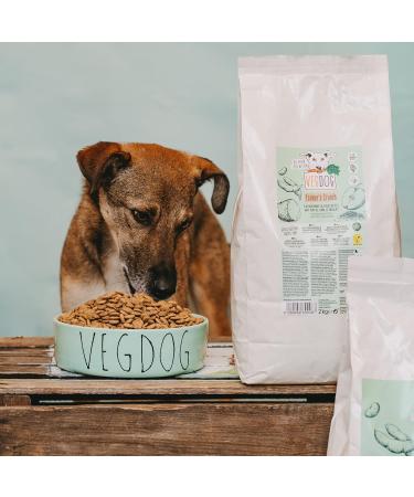 VEGDOG Farmer's Crunch Vegan dry food for adult dogs with potato and fawa beans complete grain-free food for allergy sufferers with alternative source of - Buy Online on GoSupps.com