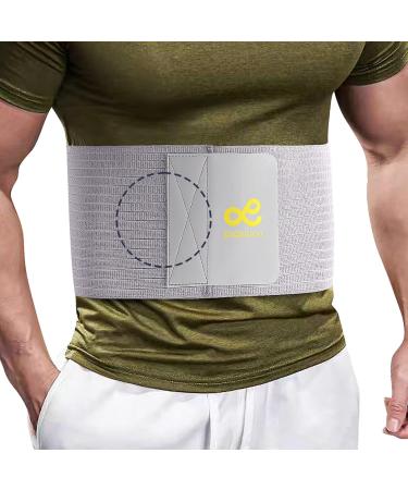 new upgrade Umbilical Hernia Belt for Women and Men / 6.88" Abdominal Binder With Hernia Support Pad - Navel Ventral Epigastric Incisional and Belly Button Hernias-M