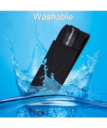Buy WisdomPro Elastic Belt Band - 1 Pair 5cm x 33cm Adjustable Velcro Straps for Fishing Cycling & More | International Shipping - Buy Online on GoSupps.com