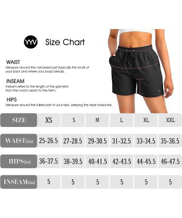 YYV Women's 5 Quick Dry Athletic Hiking Golf Shorts with Pockets - Black (Small) - Buy Online on GoSupps.com