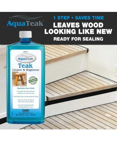 AquaTeak Teak Cleaner & Brightener - Premium Eco-Friendly Solution for All Teak Surfaces - International Shipping Available - Buy Online on GoSupps.com