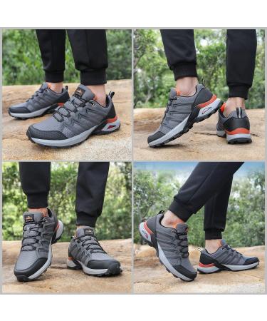 Dannto Men's Hiking Sneakers - Outdoor Low Top Trekking Boots | Lightweight Camping Athletic Trail Running Shoes (Size 9, Color: Grey) - Buy Online on GoSupps.com