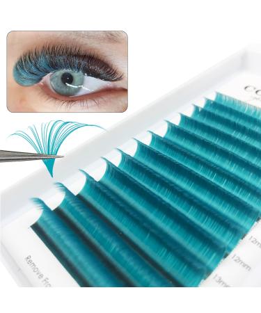 0.03/0.05/0.07 Easy Fan Volume Lashes | C/D/DD curl | Volume Lash Extensions (Green 0.07-D-Mix8-14mm) ALL-Green-007-D814