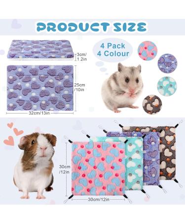 Weewooday 8 Pcs Bulk Small Pet Cage Hammock Bed Mats Set Sugar Glider Crate Kennel Pad Ferret Hanging Hammock Hideout Guinea Pig Accessories for Hamster Squirrel Ferret Chinchilla Rat Parrot (Heart) - Buy Online on GoSupps.com