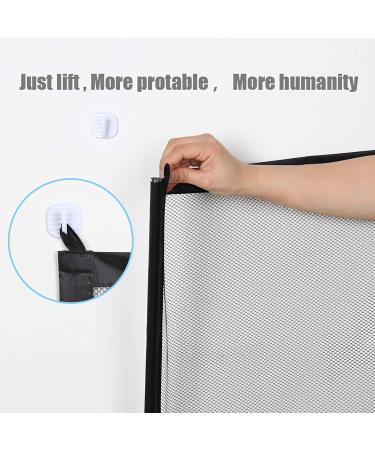 Portable Foldable Mesh Pet & Baby Safety Gate - 70.9x28.3 - Indoor/Outdoor Use - Install Anywhere - Black - Buy Online on GoSupps.com