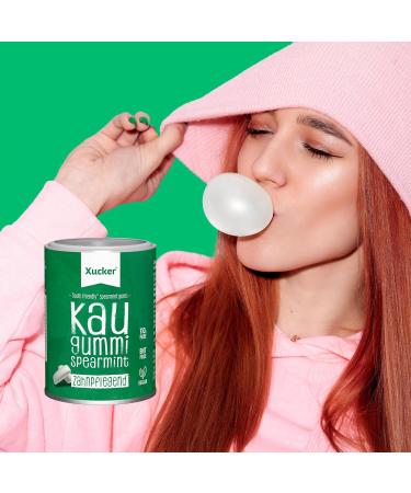 Xucker Sugar-Free Xylitol Chewing Gum - Vegan Spearmint Flavor for Dental Care & Fresh Breath | 100g & 600g Bags - Buy Online on GoSupps.com