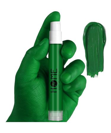 Green Face Body Paint Washable Formula Matte Liquid Foundation for Halloween Costume Stage SFX Makeup (Green 0.5 fl.oz) 0.5 fl.oz Green