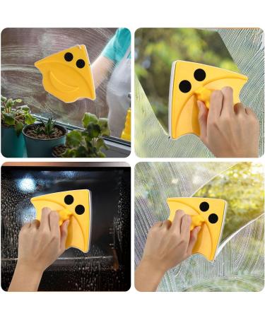 Magnetic Window Cleaner Double Sided Window Cleaner Triangular Strong Magnetic Glass Cleaner Anti-Scratching Magnetic Window Wiper Household Window Cleaner Tool for Window Thickness 3-8mm - Buy Online on GoSupps.com