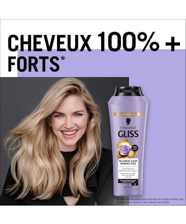 Schwarzkopf - GLISS - Violet Repair Shampoo - Blonde Hair Perfector - Neutralizes Yellow Highlights - Adds Shine - Natural Colored or Highlighted Blonde Hair - Intense Care - 250ml - Buy Online on GoSupps.com