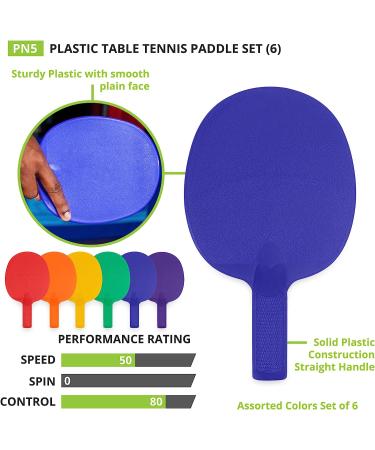 Champion Sports PN5 All-Plastic Table Tennis Racket - Assorted Colors - Buy Online on GoSupps.com
