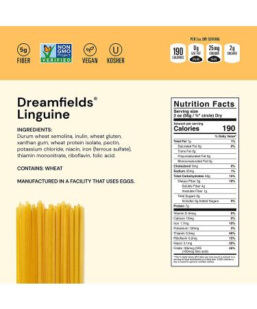 Dreamfields Healthy Pasta Living Linguine 13.25oz - Pack of 10 - Buy Online on GoSupps.com