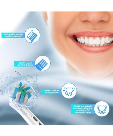 Upgraded Acoss Action Electric Toothbrush Heads - 4 Pcs Replacement for Oral-B 7000/1000/9600/5000/3000/8000 | Professional Quality & Compatibility - Buy Online on GoSupps.com