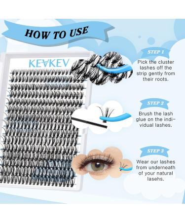 300 Pcs DIY Lash Extension Cluster Lashes | Volume Dramatic Look | Self Application at Home | Individual Lashes 9-16mm | C-Mix (30D C-9-16mix) - Buy Online on GoSupps.com