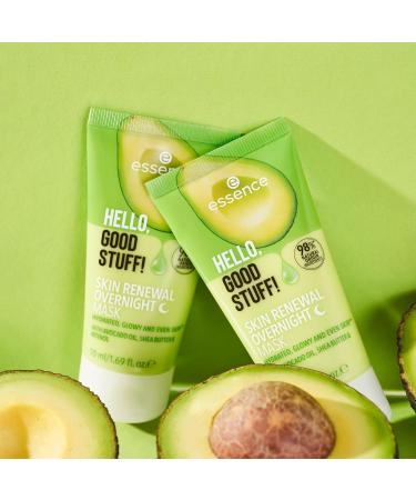 essence cosmetics Hello Good Stuff Skin Renewal Overnight Mask Night cream transparent moisturizing vegan paraben-free microplastic-free nanoparticle-free 1 piece (50 ml) - Buy Online on GoSupps.com