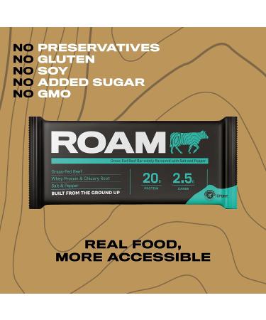 ROAM Natural Protein Bars - High Protein Low Carb Meal Replacement (Original, 12 Count) - Buy Online on GoSupps.com