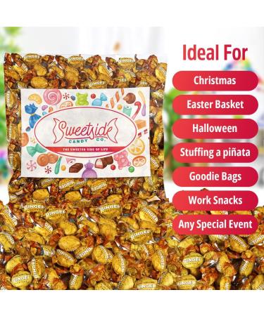 Bulk Ginger Candy for Nausea Relief | 2 lbs Individually Wrapped Natural Flavor Candy for Pregnancy & Upset Stomachs - Buy Online on GoSupps.com