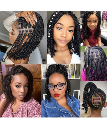 6 Packs Bob Box Braids Crochet Hair 10 Inch - Bohemian Curly Ends for Black Women - T30 Color - Buy Online on GoSupps.com