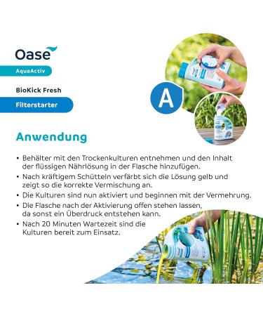 OASE 43145 Aquaactiv Biokick Fresh 500 ml - Starter Bacteria for Ponds Fish Ponds & Swimming Ponds | Optimizes Water Quality for 10 000 L - Buy Online on GoSupps.com