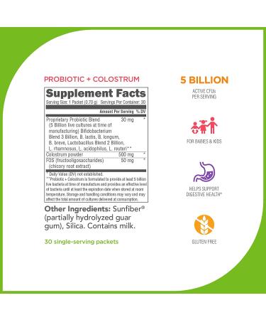 UpSpring Probiotic + Colostrum Unflavored Powder - 30 Packets | Immune & Digestive Support - Buy Online on GoSupps.com