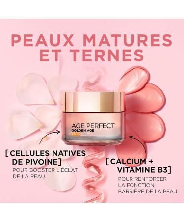L Or al Paris Age Perfect Golden Age SPF 20 Ros Re-Fortifying Treatment Anti-Sagging & Radiance Day Cream Enriched with Native Peony Cells and Calcium/Vitamin B3 50 ml - Buy Online on GoSupps.com