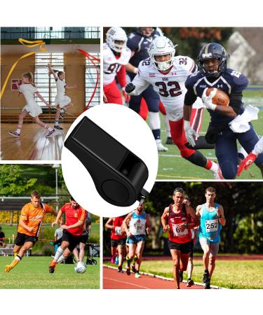 jiaonun 6 Pack Whistles Loud Crisp Sound Whistles ABS Sports Whistles with Lanyard Whistles Suit for Referees Coaches Emergency Survival Outdoor(Black) - Buy Online on GoSupps.com