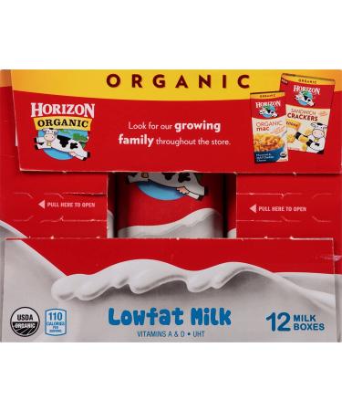 Horizon Organic Lowfat Milk 12-Pack - 8 fl. oz. Milk Boxes - Buy Online on GoSupps.com