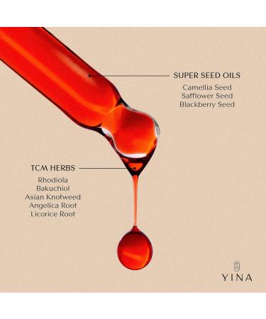 YINA Nourish Botanical Serum with Rhodiola & Bakuchiol - Sustainable Cruelty-Free Clean Skincare for All Skin Types (0.5 fl oz - Buy Online on GoSupps.com