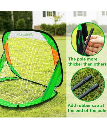 WEKEFON Kids Soccer Goal Pop-Up Net - Portable Training and Backyard Fun - Easy Assembly - Compact Storage - 3'3 x 2'3 Green - Buy Online on GoSupps.com