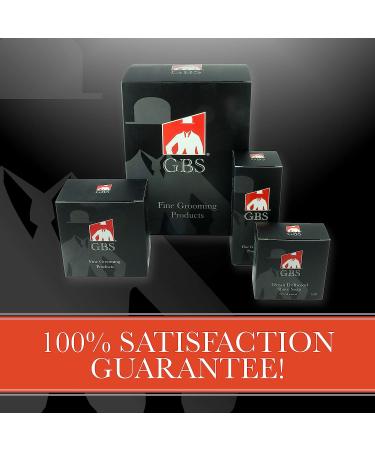 G.B.S Men's Black Ceramic Shaving Soap Bowl/Mug with Knob Handle + 3 oz All-Natural Soap - Professional Barber's Choice for Ultimate Wet Shave | Premium Durable Design - Buy Online on GoSupps.com