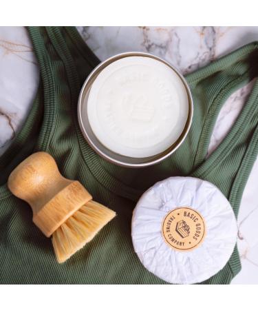 Basic Goods Trading Company Stain Bar Kit - Laundry Spot Stain Remover with Bamboo Scrub Brush - Travel Friendly Alternative to Stain Remover Stick/Pen - Buy Online on GoSupps.com