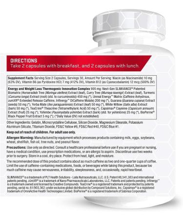 Force Factor LeanFire with SLIMVANCE Thermogenic Fat Burner - 60 Capsules, B Vitamins, Capsimax for Weight Loss, Metabolism Boost, Energy, and Focus - Buy Online on GoSupps.com