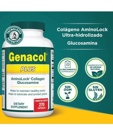 Genacol Glucosamine and Collagen Joint Supplement 270 Capsules 270 Count (Pack of 1) - Buy Online on GoSupps.com