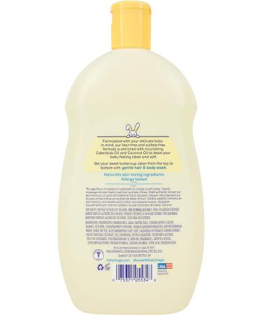 Baby Magic Gentle Hair & Body Wash 16.5oz with Calendula & Coconut Oil, Yellow Soft Powder Scent - 6 Pack - Buy Online on GoSupps.com