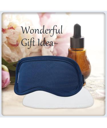 Castor Oil Pack for Eyes - Reusable Eye Mask for Eyelash & Eyebrow Growth | Adjustable Cotton Pad (Navy Blue - Buy Online on GoSupps.com